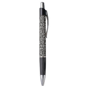 Elegant Black White Abstract Wedding Pen