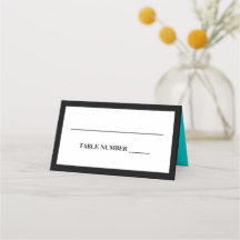 Elegant Black, White, and Aqua Blue