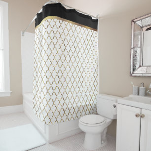 Elegant Black, White and Gold Quatrefoil Patterns