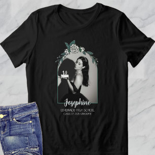 Elegant Black & White Arch Photo 2026 Graduation Tri-Blend Shirt