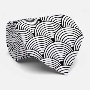 elegant black white art Deco pattern  Tie