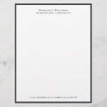 Elegant Black White Border Office Professional Letterhead<br><div class="desc">Elegant Black White Border Office Professional Letterhead</div>