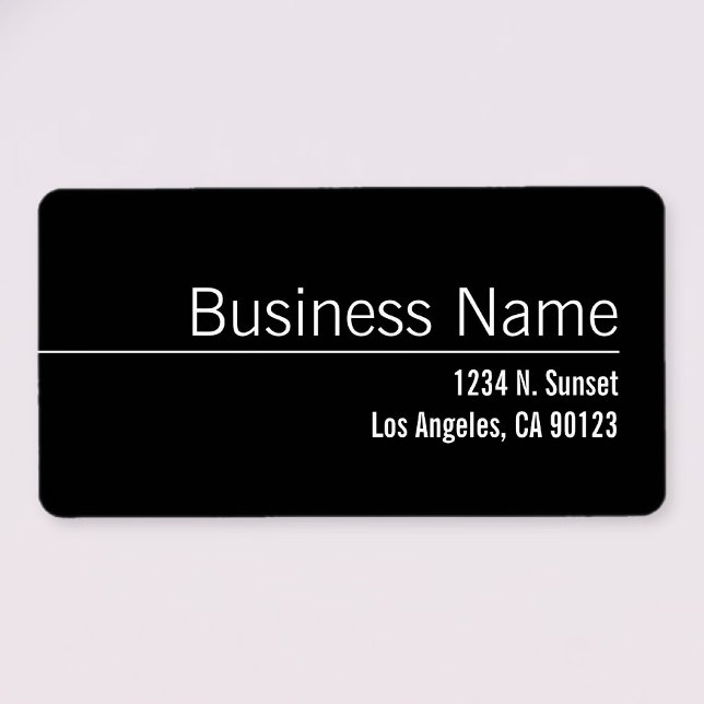 Elegant Black & White Business Return Address Label (Creator Uploaded)