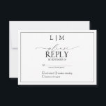 Elegant Black & White Calligraphy Monogram RSVP Card<br><div class="desc">This elegantly understated "Elegant Black & White Calligraphy Monogram RSVP reply card" embodies the perfect balance of timeless grace and modern simplicity. Featuring a refined monogram at the top, accompanied by delicate calligraphy accents, it ensures that every response feels as polished as your event. The clean, minimalist design leaves ample...</div>