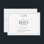 Elegant Black & White Calligraphy Monogram RSVP Card<br><div class="desc">This elegantly understated "Elegant Black & White Calligraphy Monogram RSVP reply card" embodies the perfect balance of timeless grace and modern simplicity. Featuring a refined monogram at the top, accompanied by delicate calligraphy accents, it ensures that every response feels as polished as your event. The clean, minimalist design leaves ample...</div>