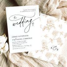 Elegant Black & White Calligraphy Script Wedding
