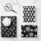Elegant Black White Christmas Pattern Trio Gift