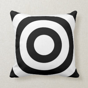 Elegant black white circles - Turn Pillow