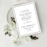 Elegant Black & White Classic Script Wedding Invitation<br><div class="desc">Take your special day to the next level with this beautiful black and white script wedding invitation. Our classic design is perfect for formal occasions and modern brides.  Copyright Anastasia Surridge for Elegant Invites,  all rights reserved.</div>