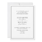 Elegant Black & White Classic Script Wedding