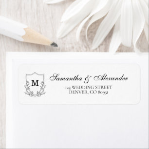 Elegant Black & White Crest