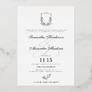 Elegant Black & White Crest Wedding