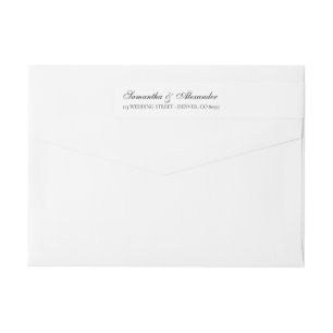 Elegant Black & White Crest Wrap Around Label