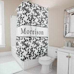 Elegant Black & White French Damask Pattern