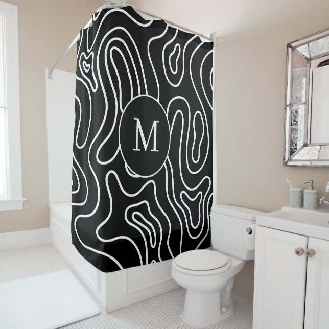 Elegant Black white geometric texture personalizd (In Situ)