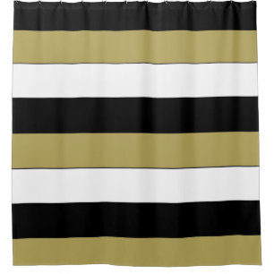 Elegant Black White Gold Brown Stripes Pattern
