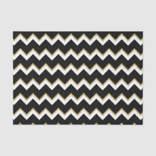 elegant black white gold chevron tissue tissue paper