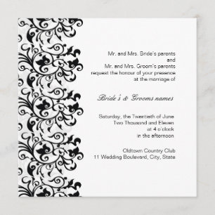 Elegant black & white invitation