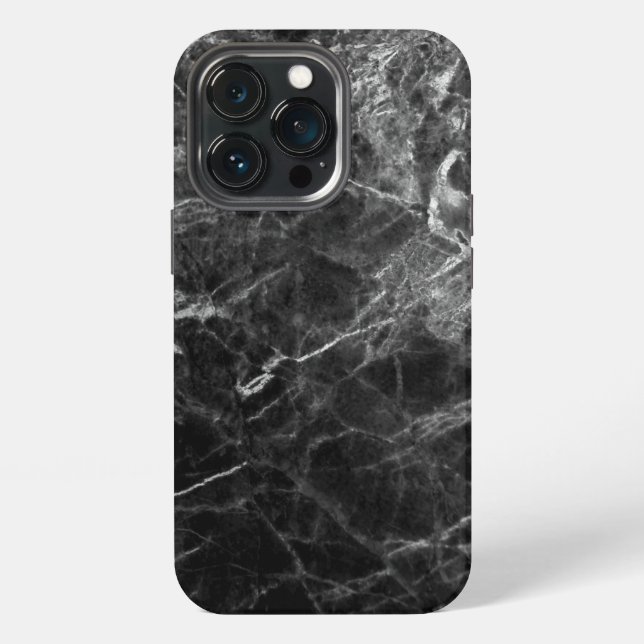 Elegant Black White Marble Pattern  iPhone Case (Back)