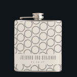 Elegant Black White Mid-Century Mod Custom Wedding Hip Flask<br><div class="desc">Personalized Elegant Black White Mid-Century Modern Custom Wedding Flask</div>