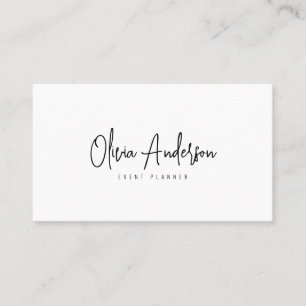 Elegant Black & White Minimalist Boho Chic Modern  Business Card