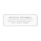 Elegant black white minimalist return address