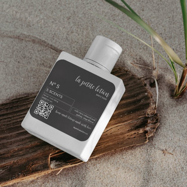 Elegant Black & White Modern Cosmetic Bottle label (Creator Uploaded)