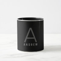 Elegant Black White Modern Professional Name