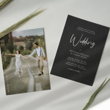 Elegant Black & White Monochrome Wedding Photo