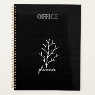 Elegant black white office planner