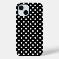 Elegant Black white polka dots