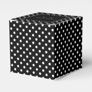 Elegant black & white polkadot wedding favour boxe favor box