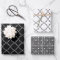 Elegant black & white quatrefoil pattern Christmas