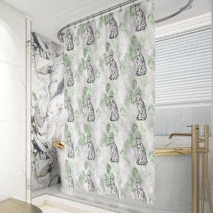 Elegant Black White Silver Tiger Pattern
