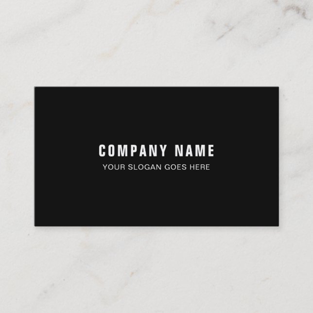 Elegant Black White Simple Corporate Template Business Card (Front)