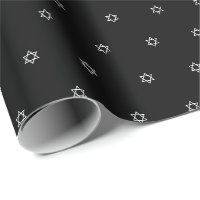 Elegant black white Star of David pattern modern