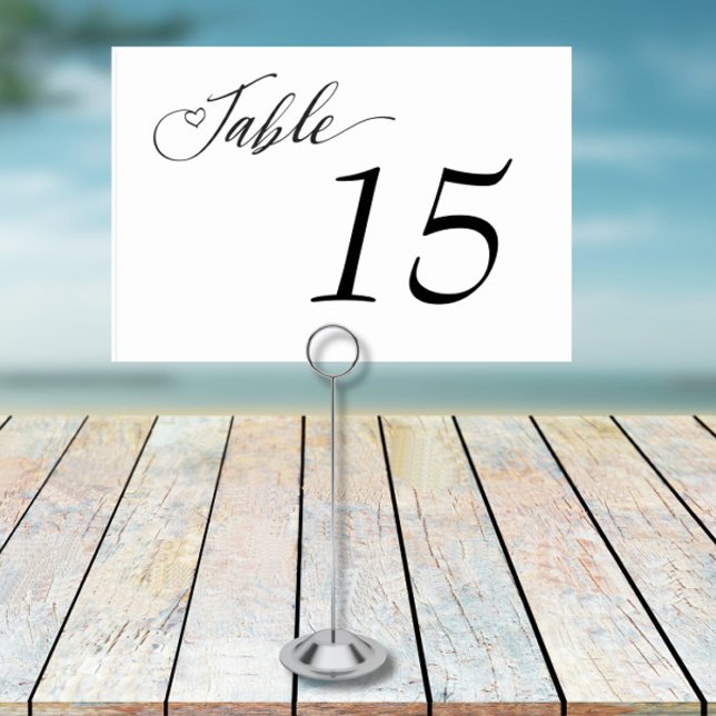Elegant Black White Table number (Creator Uploaded)