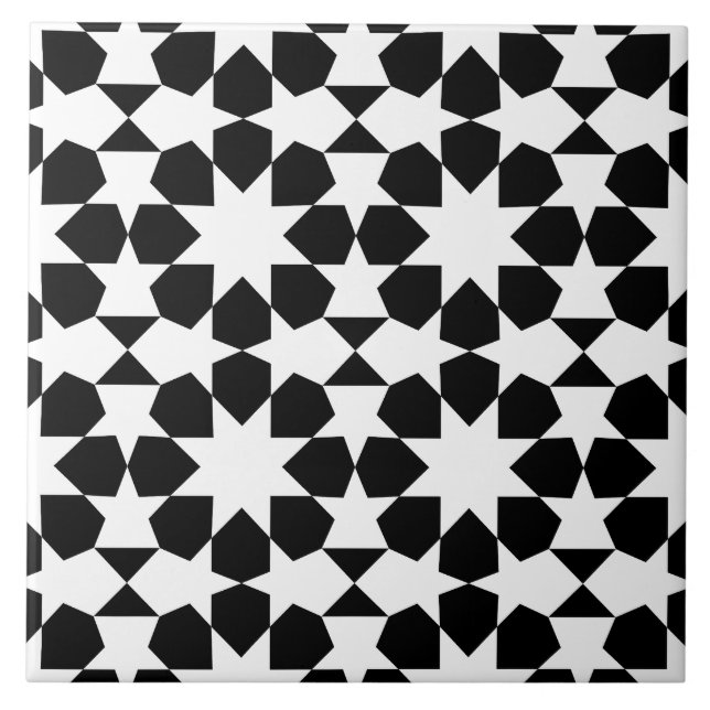 Elegant Black &white  Tile (Front)