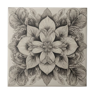 Elegant Black & White  Tile