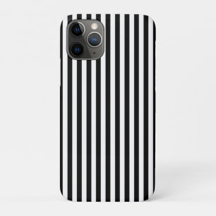 Elegant Black White Vertical Lines Geometric iPhone 11 Pro Case