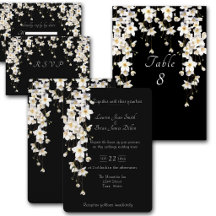 Elegant Black & White Watercolor Flowers