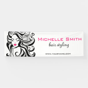 Elegant Black White Wavy Hairstyle Hair Extensions Banner