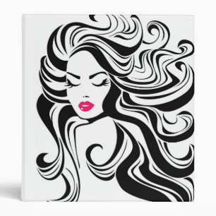 Elegant Black White Wavy Hairstyle Hair Extensions Binder