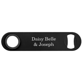 Elegant Black & White Wedding Bar Key