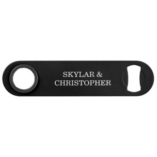 Elegant Black & White Wedding Bar Key