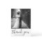 Elegant Black White Wedding Photo Thank You Card