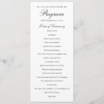 Elegant Black & White Wedding Program Template<br><div class="desc">Fully editable,  elegant,  simple wedding ceremony program template for any style of wedding.  Classic black and white wedding program.</div>