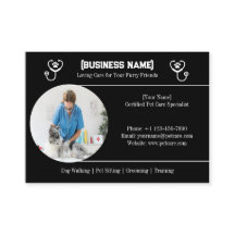 Elegant Black  with Customizable Photo Pet Care 