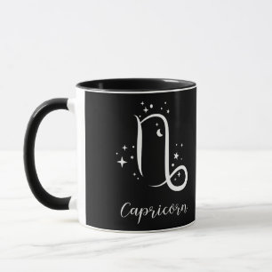 Elegant Black Zodiac sign Mug
