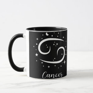 Elegant Black Zodiac sign Mug